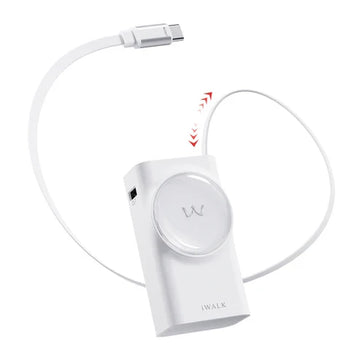iWALK LinkPod Reel 10000|30W Built-in 2.3ft Cable Portable Charger