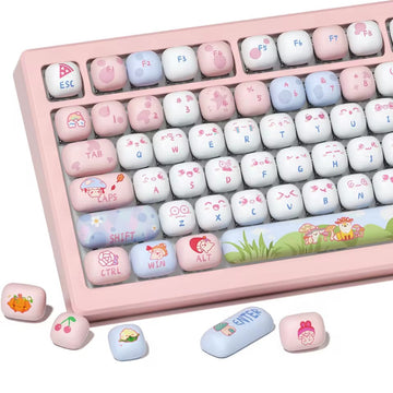 XVX Steamed Bun Paradise Theme Keycap MOG Profile Dye Sublimation Keycaps 138 Keys Cute Keycaps